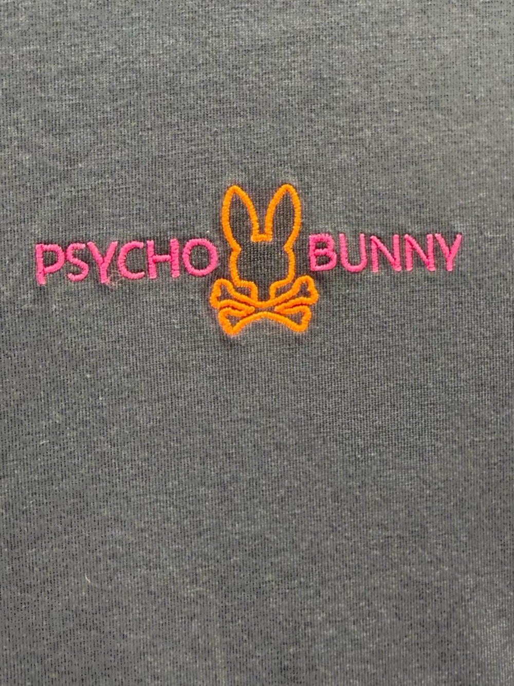Psycho Bunny Black Short Sleeve T-shirt Pink/Orange Embroidered Logo Size 4XLT - Picture 4 of 8
